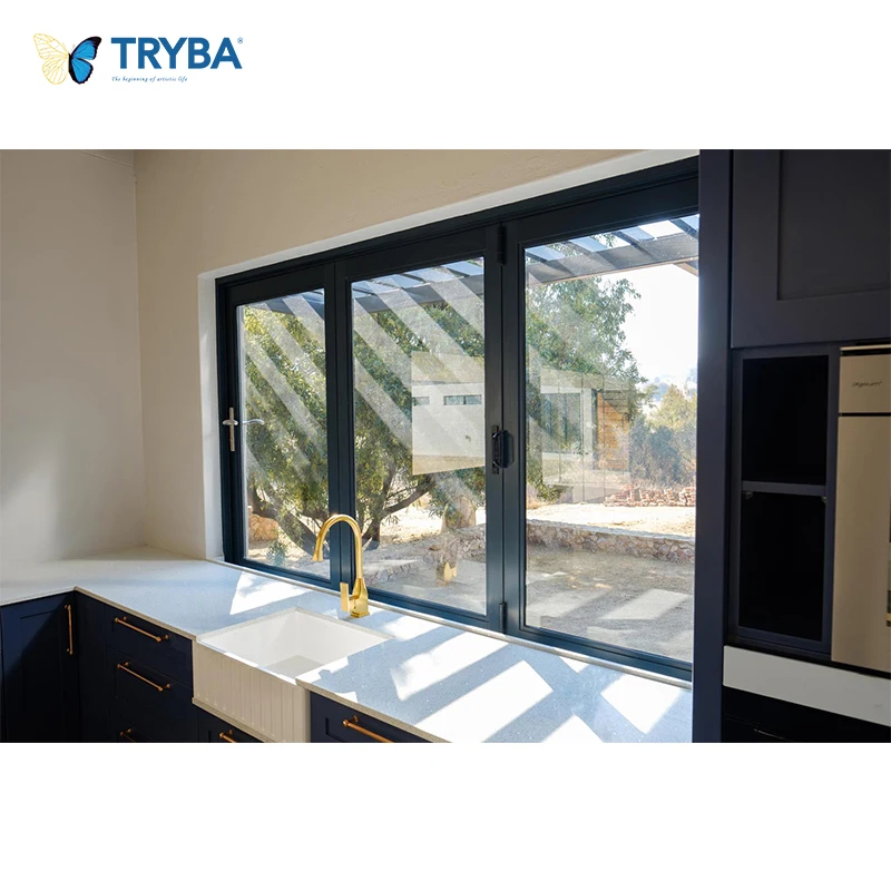 Australia and US Standards Crank Out casement thermal break aluminum triple glazed  Window