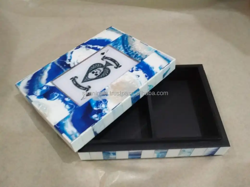 playing Cards High quality handmade Wood Resin playing card box