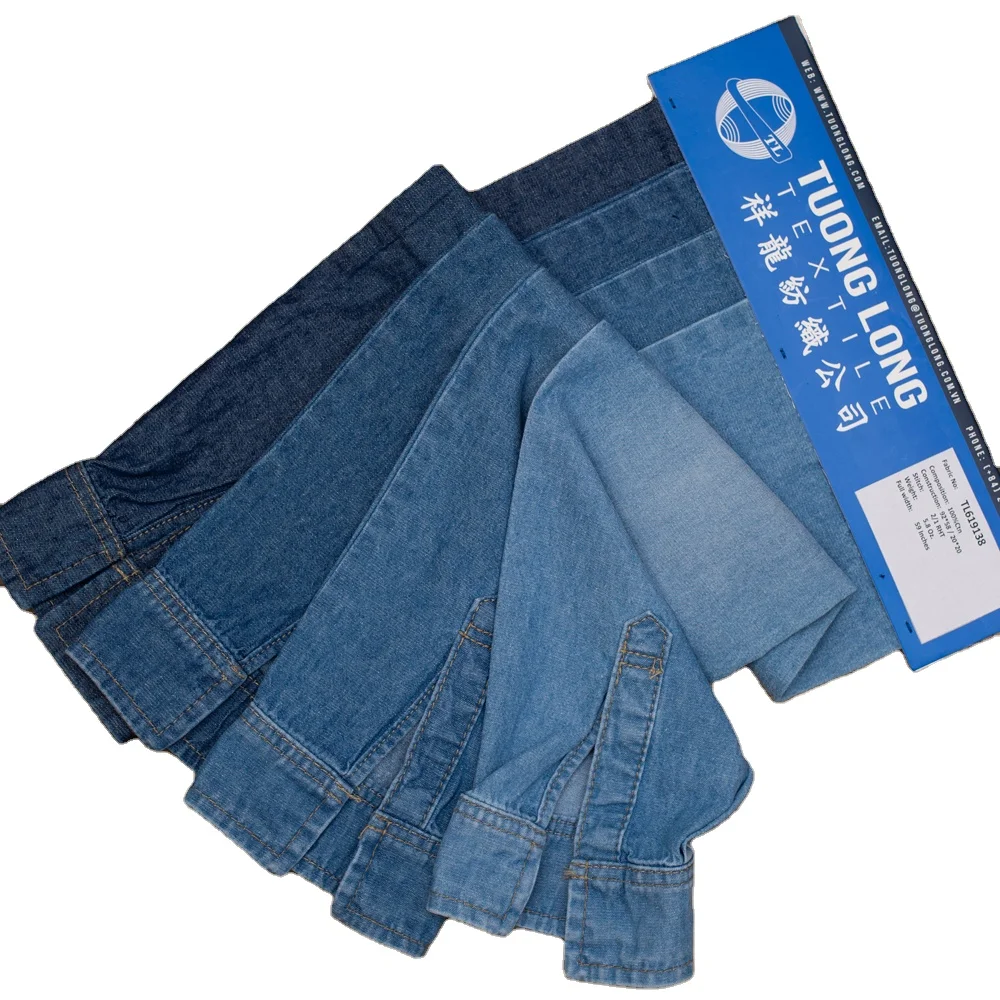 Оптовая продажа, Полиэстеровая джинсовая ткань из Вьетнама