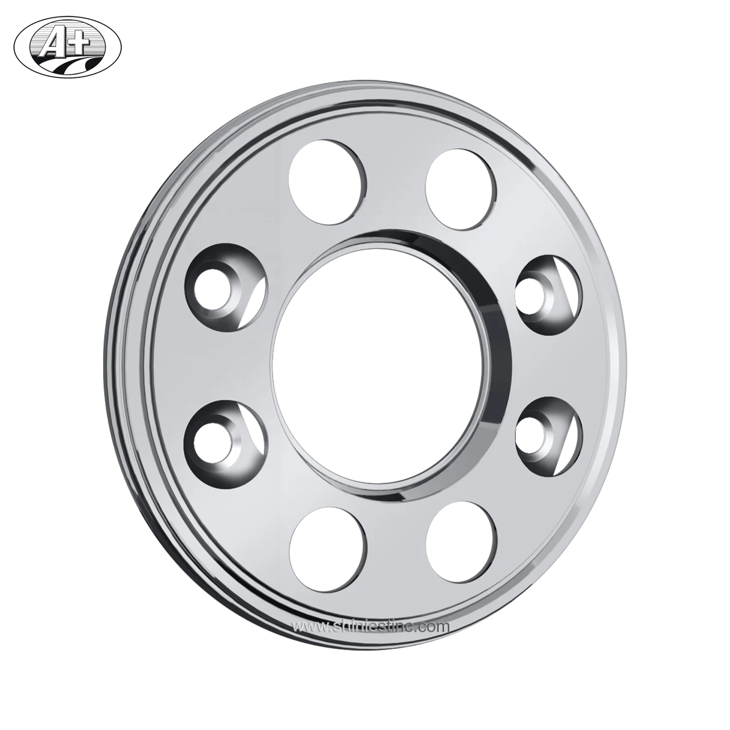 JP 22.5 T304 Stainless Steel Truck / Bus Wheel Cover Protector Ring with Open Center For STEEL WHEEL(4 taper mounting holes)