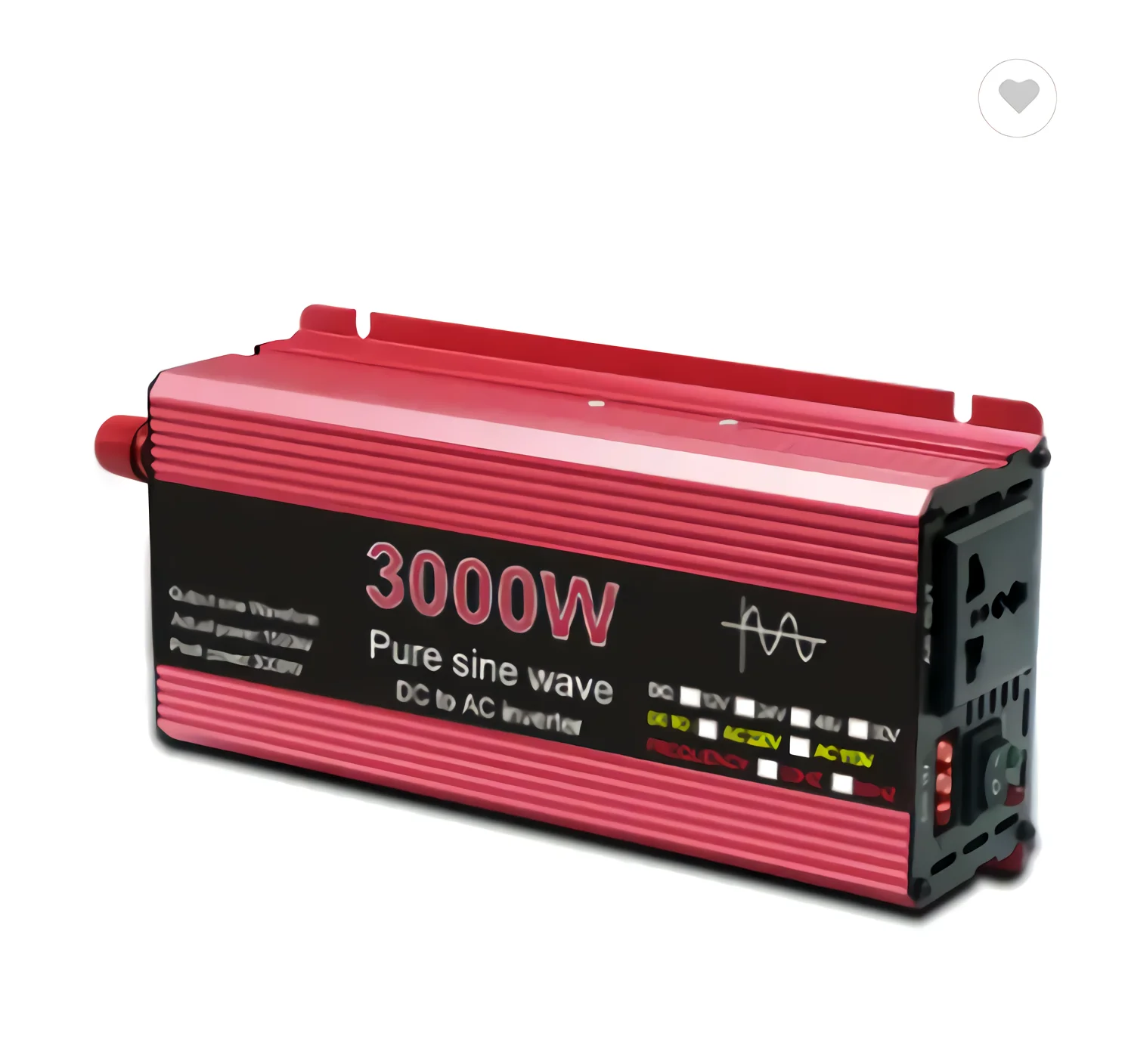 Shipping Ukraine 3kw 3000 Watt 12V 24V 48V Dc to AC 220V 1000W 1600W 2200W Car RV Power Pure Sine Wave Power Inverter 3000w