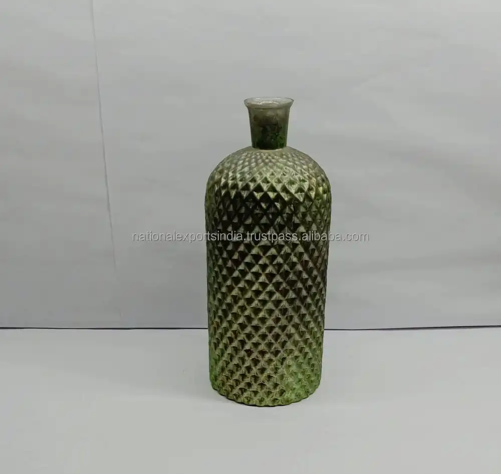  Тонкая нижняя большая и толстая шея маленькие кованые блестящие вазы глянцевого вида с никелевым покрытием