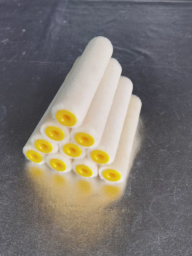 4 Inch Mini Paint Roller Brush 100% Mohair for Industrial & DIY Wood Painting Customized OEM Support Wool Roller Refill