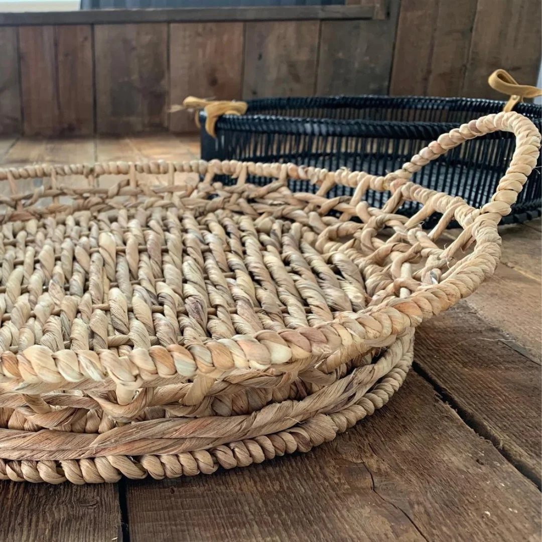 Best Choice Water Hyacinth Cookies Trays Marble Tray Comfortable & Useful For Room Refurbishment