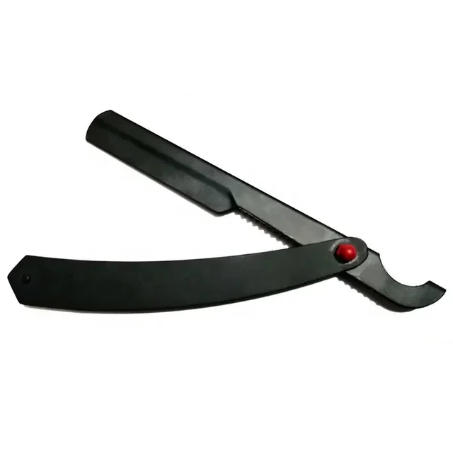 Hot Selling Razor Holder For Shave & Hair Designs Barber Turkish Cut Throat Straight Razor Metal Handle Stainless Steel Razors