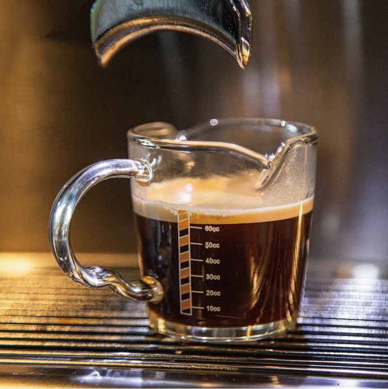 Shark Printed Pattern Espresso Measuring Cup Espresso Shot Pitcher With Pouring Handle Glass Creamer Jug