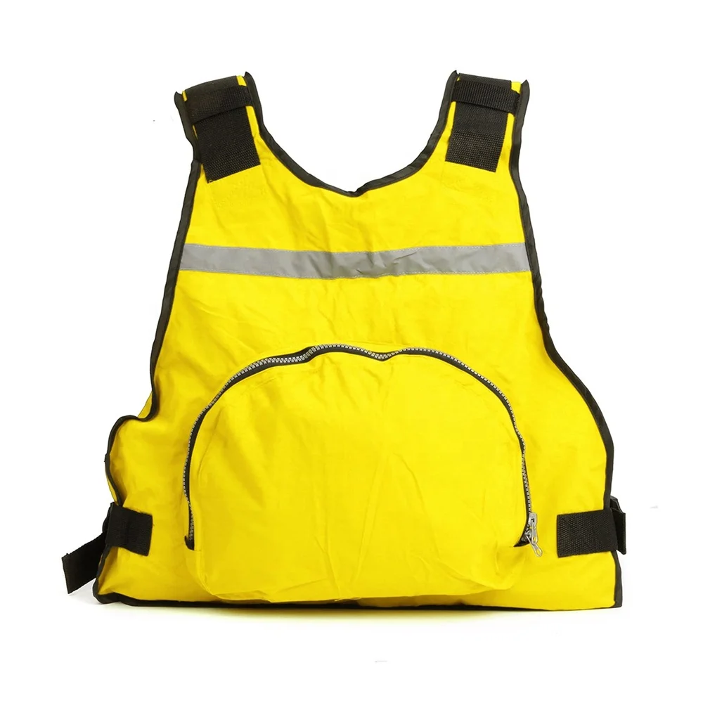 Custom High Quality PVC Foam Adult Surfing Fishing Kayak yellow Life Vest Aid for waterproof Fishing Vest