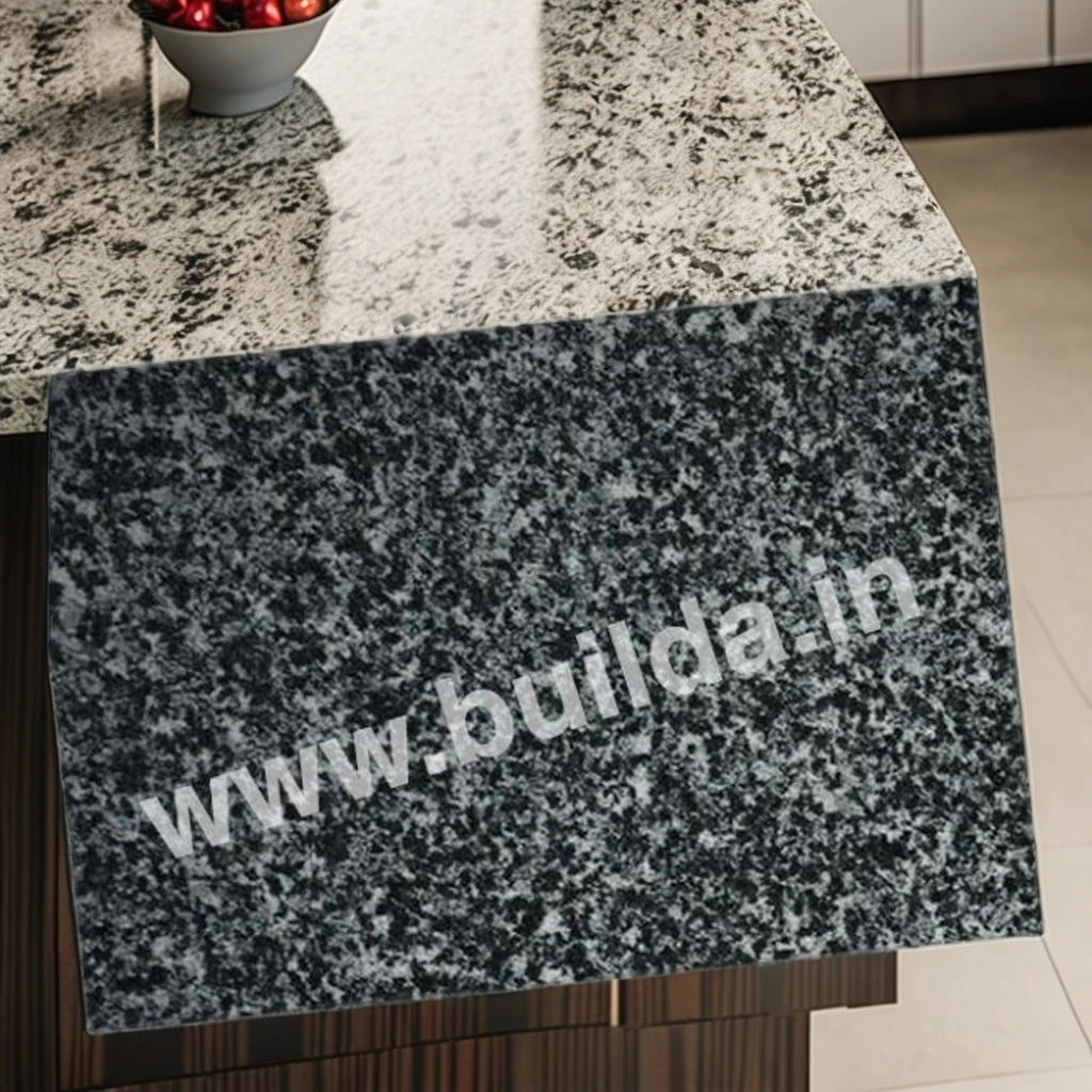 Absolute Black Granite Slabs with Flamed Brushed Finish for Modern Design Used for Flooring Countertops Tile Surfaces