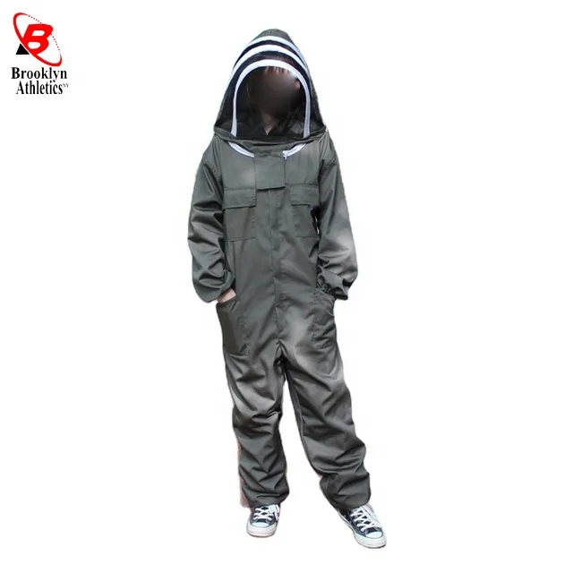 Honey Keeper Professional Cotton Full Body Beekeeping Suit with Self Supporting Veil Hood