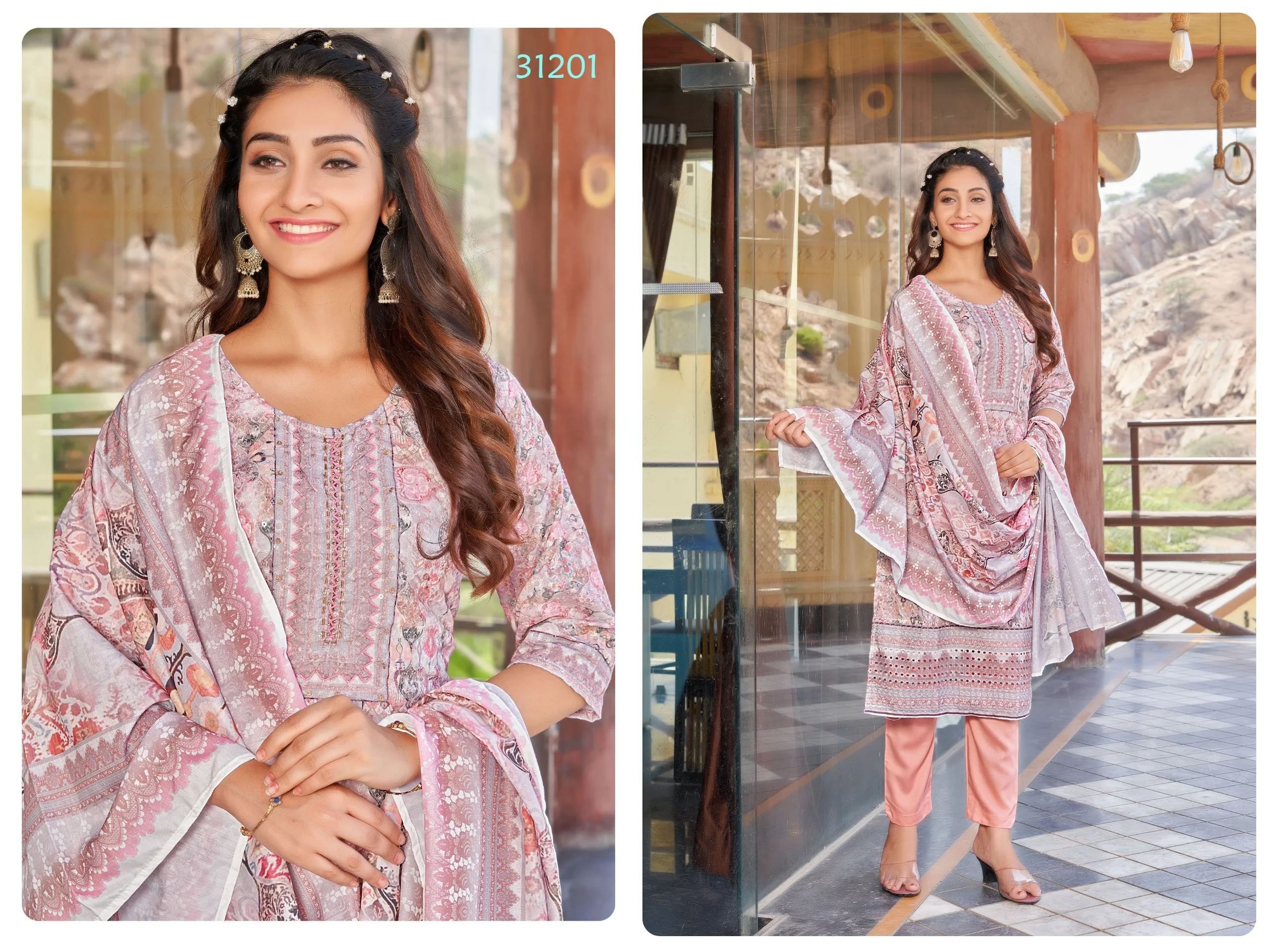 TOP SELLING NEW INDIAN & PAKISTANI STYLISH HEAVY EMBROIDERY LONG 3 PIECES CHICKEN FABRIC KURTI SET DRESS FOR WOMEN 2024