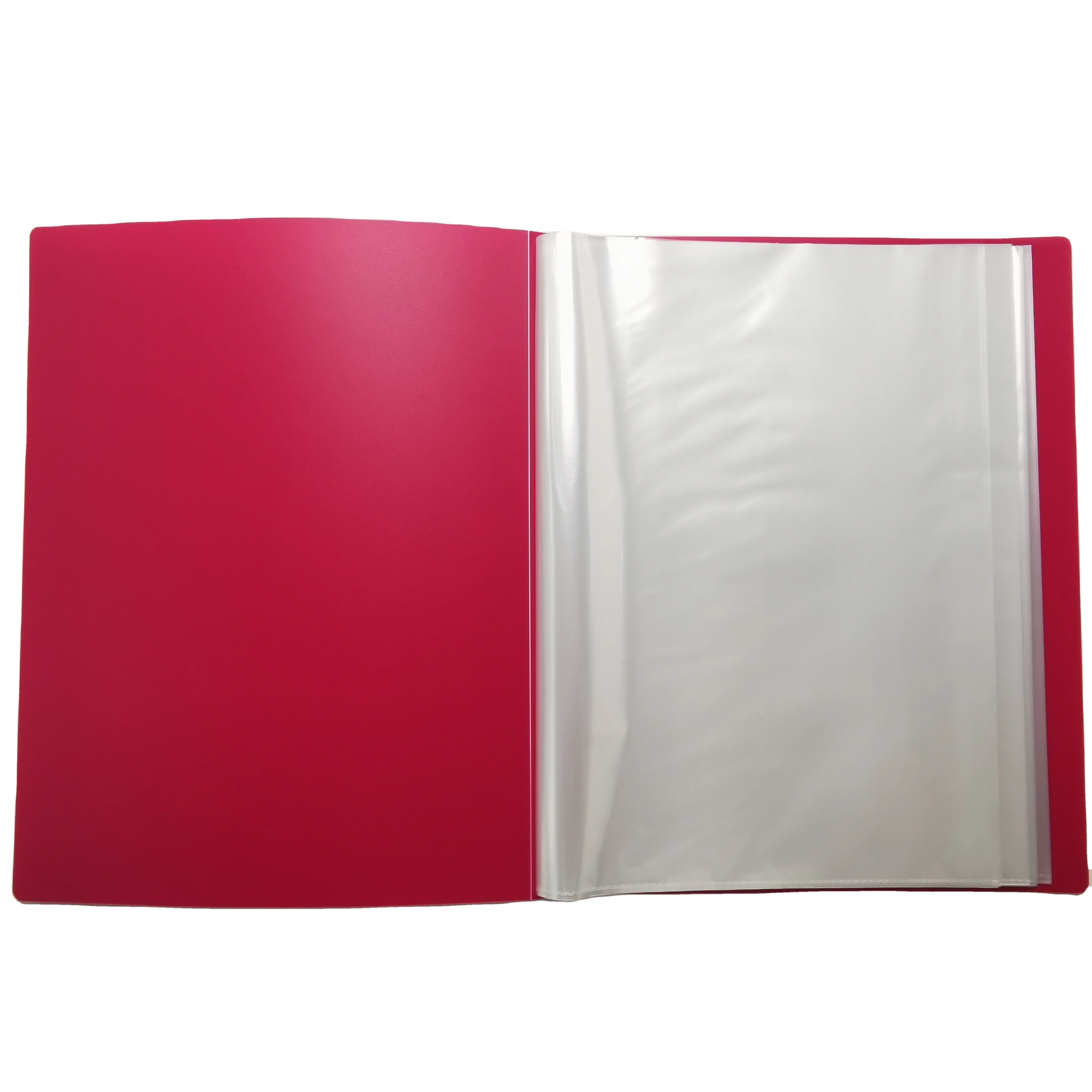 A4 document holder 40  pockets PP File folder Clear Solid color display book