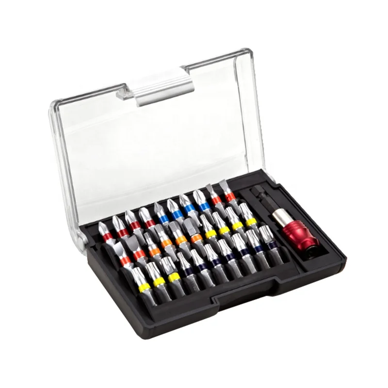 Taiwan High Quality S2 Color Ring Bit & Bit Holder Power Tool Bit Set