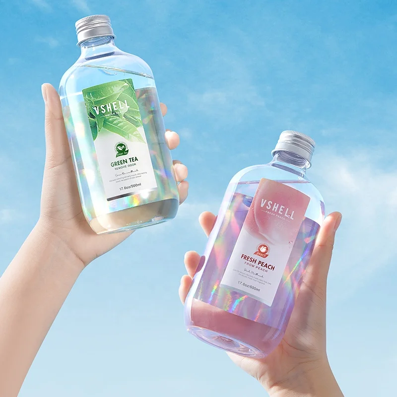 VSHELL Green Tea Fresh Breath Mouthwash 500ml - Long-Lasting Freshness Antibacterial Protection Alcohol-Free Mint Flavor Gargle