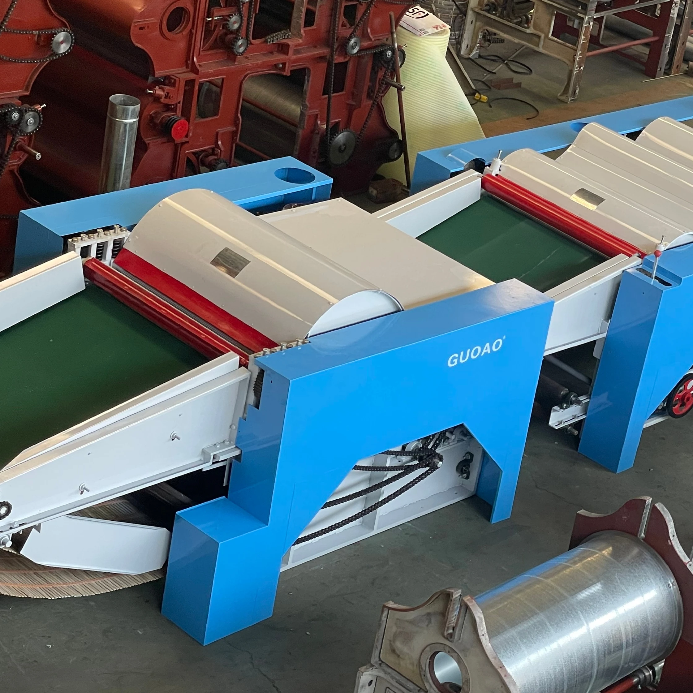 RD Waste clothing yarn and various fabric recycling equipment New combined textile waste recycling line