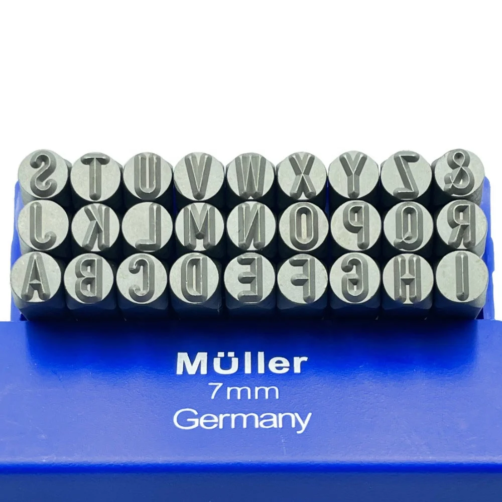 German Letter Good quality 7mm letter printing digital printing metal stamping seal