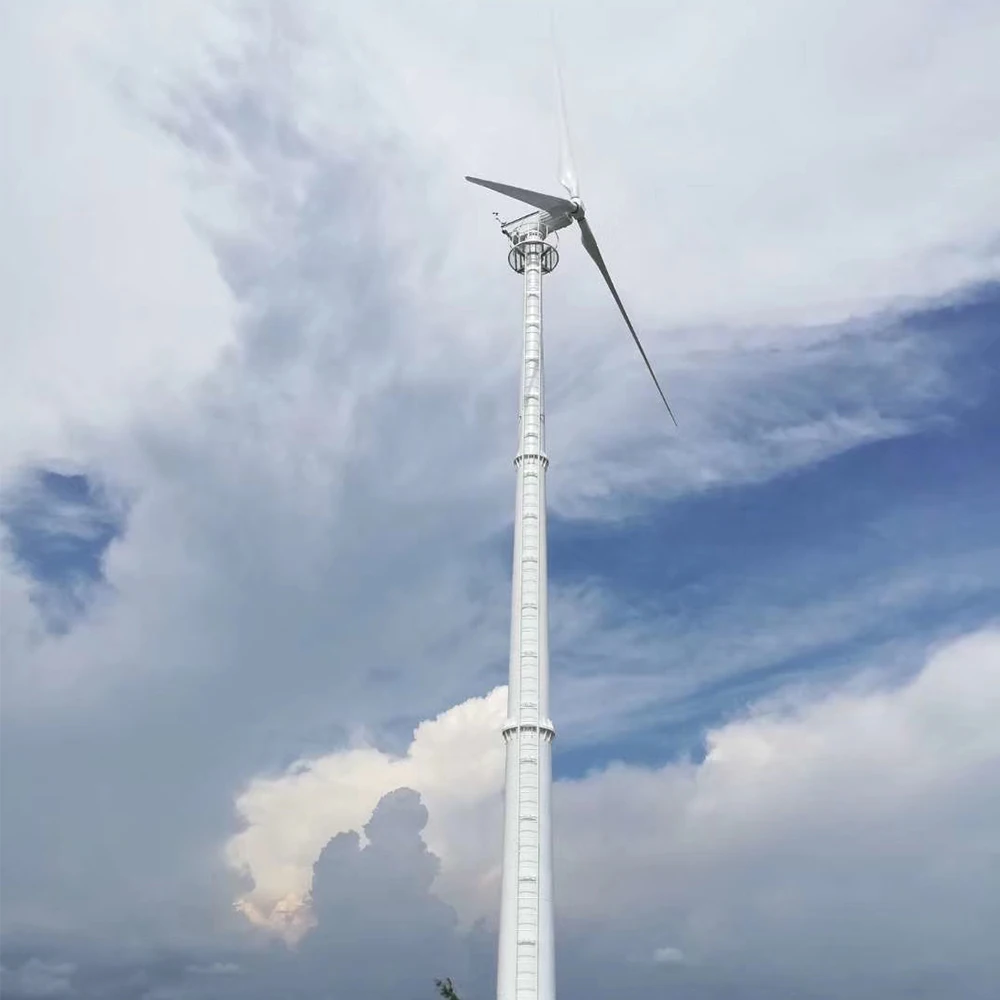 Hot 3 blades three phase AC strengthened ERP high quality alloy steel independent tower wind energy turbine