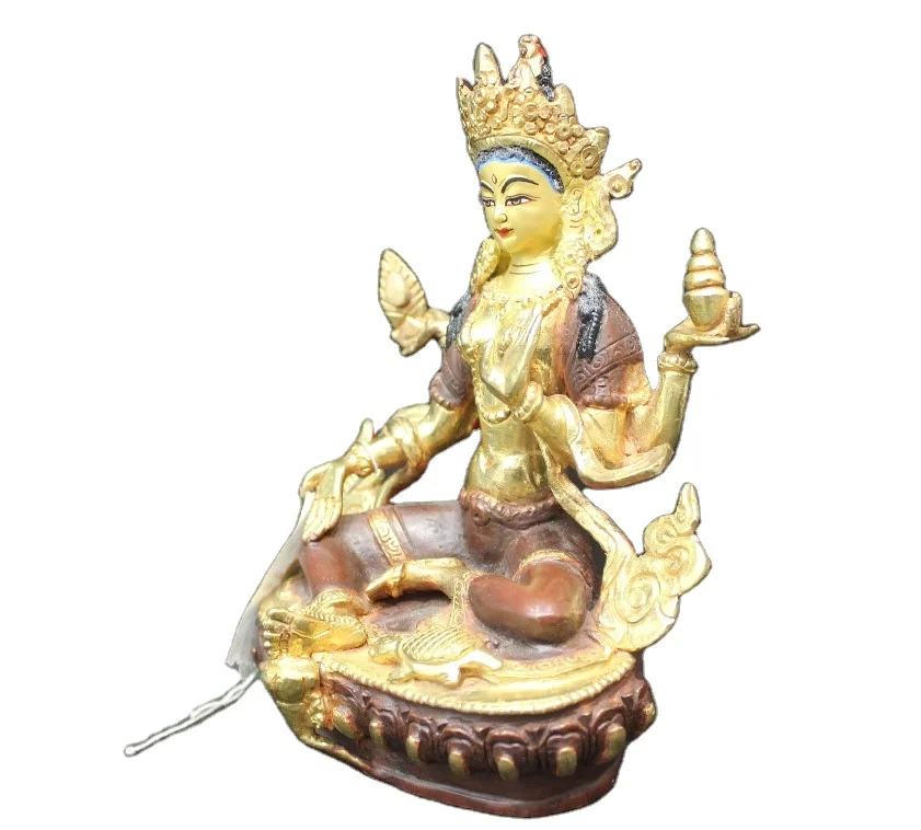 Buy Religious Handicraft Statues White Tara Bronze Nepali Handmade Sculpture Antique Finish Brass Metal Copper