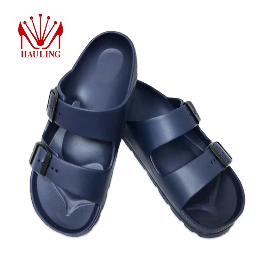 Ready to Ship Wholesale New Double Buckle slide sandals unisex sandal EVA sandals for men