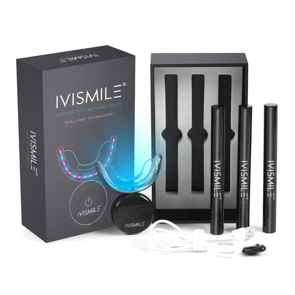 IVISMILE Professional Blue Light 32 Led Home Use Wireless Dental Whitening Kit Oem