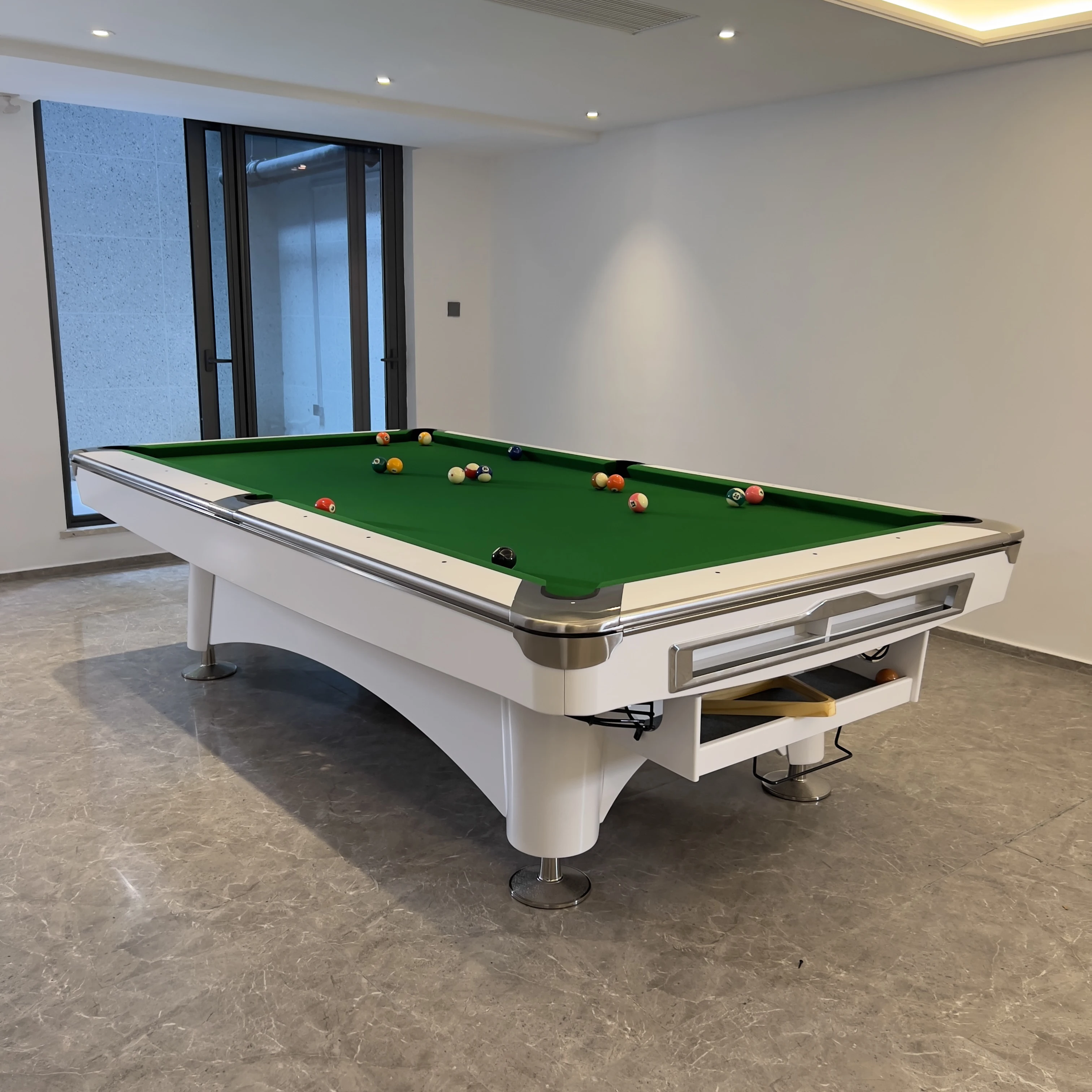 American table Billiard 8ft 9ft cheap solid wood and slate billiard table snooker billiard for club use