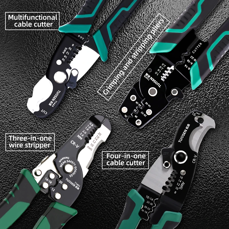 High Quality Electrician Tools Steel Cable and Cooper Wire Cutter Binding Wire Crimp Plier for DIY Applications