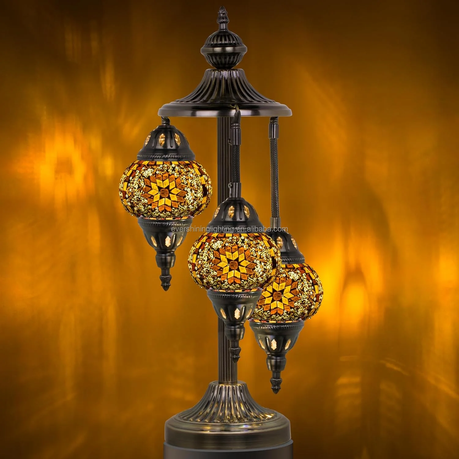 Marrakech Boho Colorful handmade tiffany style turkish moroccan mosaic glass lamp
