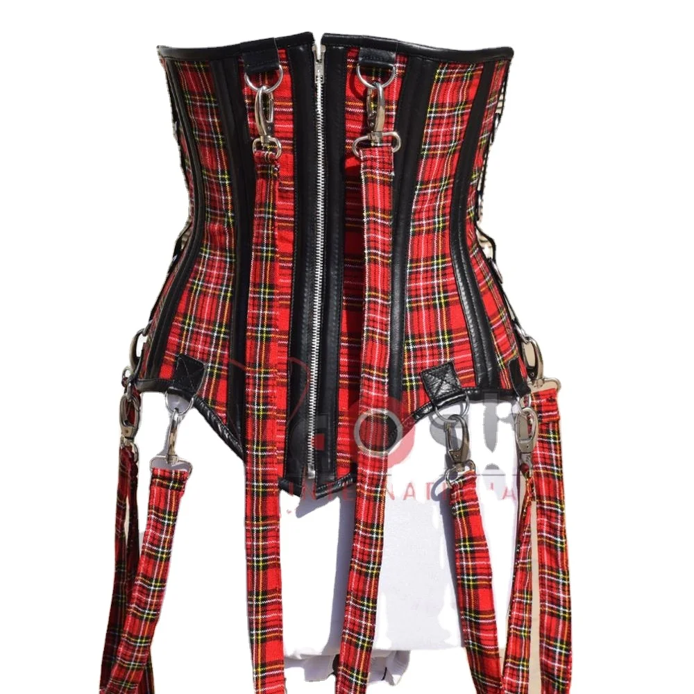 COSH CORSET Underbust Steelboned Waist Shaper Tightlacing Fitted Tartan Plaid Corset Sexy lingerie Valentine Corset Bustier