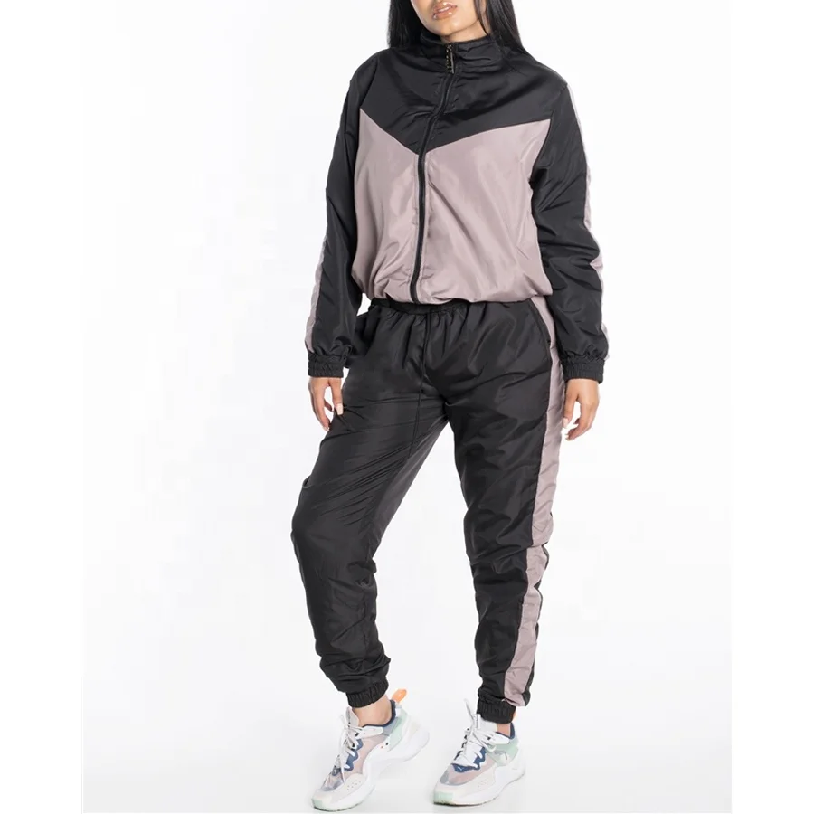 Hot Sale Wholesale Plain Waterproof Windbreaker Brand Jogging Sport Reflective Tracksuits Women