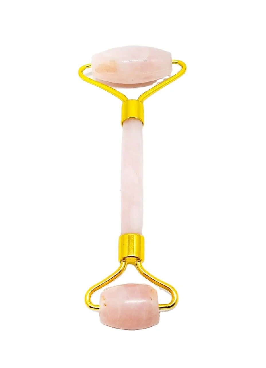 Best Quality Natural Rose Quartz Face Roller Jade Stone Massage Roller from India Factory Price Gemstone Roller