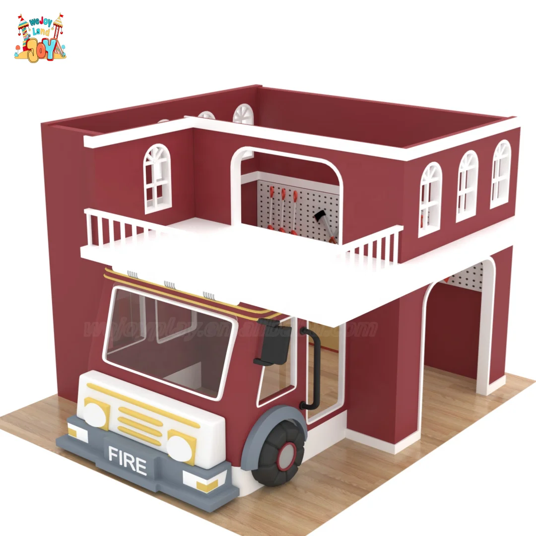 Wejoy new products Fire Station Pretend House Kids soft Role Play House With Pretend Play Equipment For Indoor Playground
