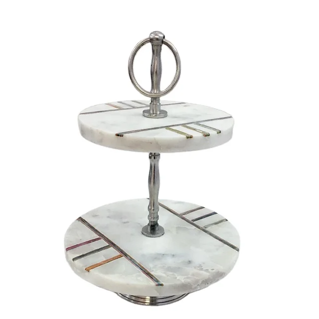 
 Новейший дизайн 2 яруса подставка для свадебного торта по оптовой цене  