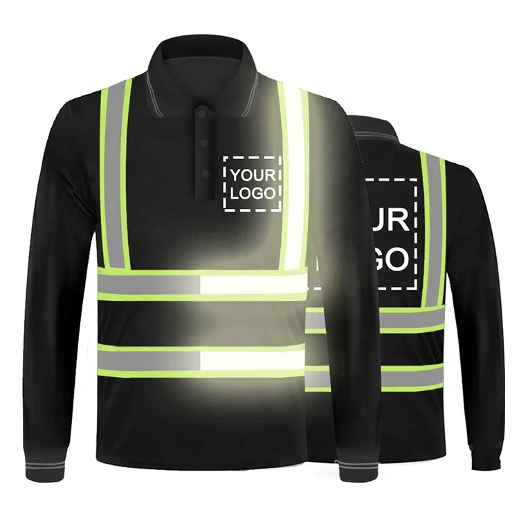 Safety Reflective Working T Shirt Work Wear For Men polo collar  Work Overalls Western Fire Resistant