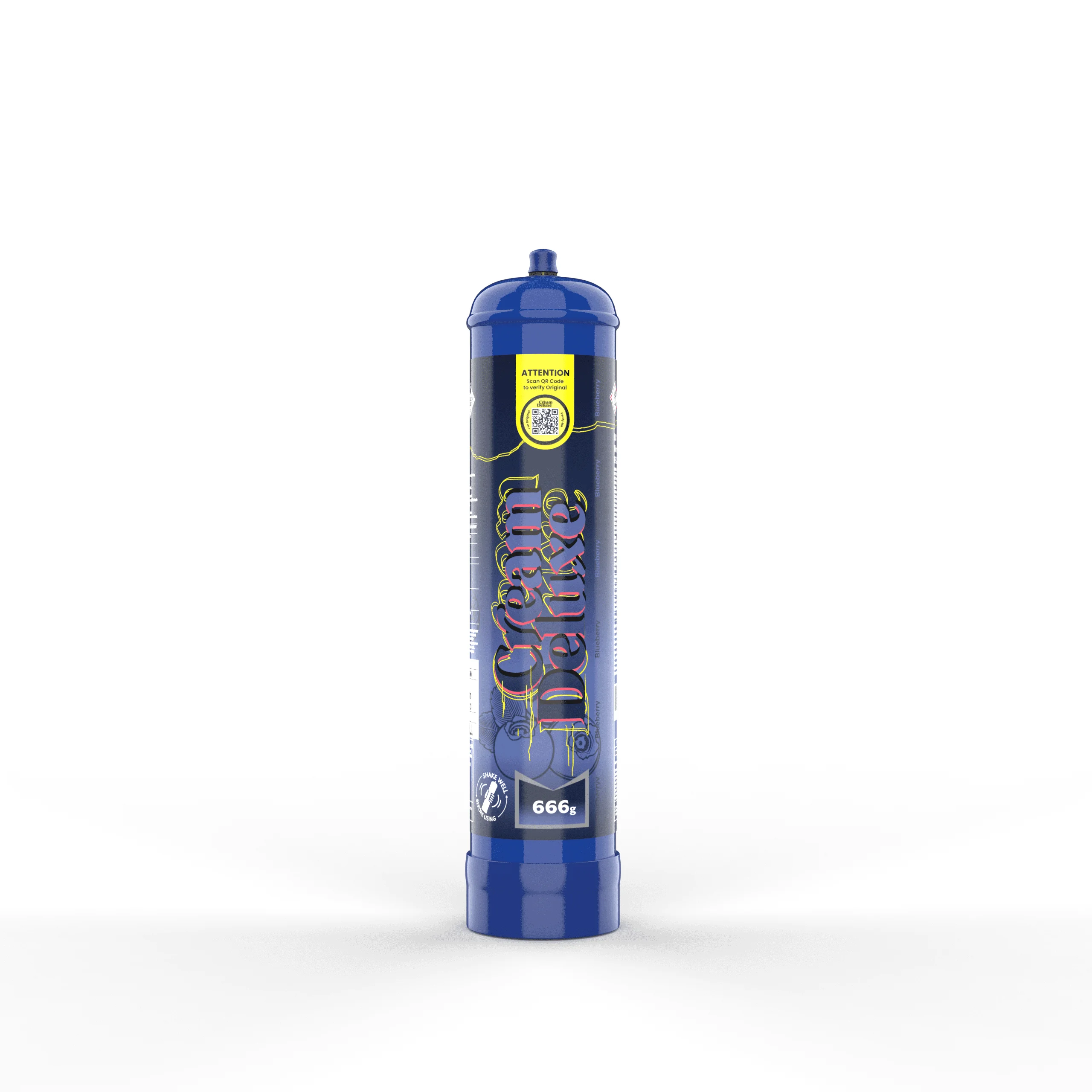 Limited Time Only In Europe-Stock Blackberry Cream Deluxe 0.95L Steel Cylinder with 666g High Purity Gas