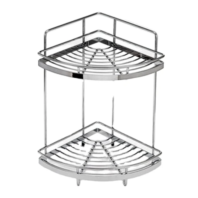 2 tier bathroom corner basket shelf hanging shower caddy