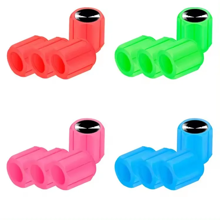 Universal Motorcycle Car Wheel Dust Auto Glow Tyre Stem Air Valve Cover Light Autoluminesceence Car Tire Valve light