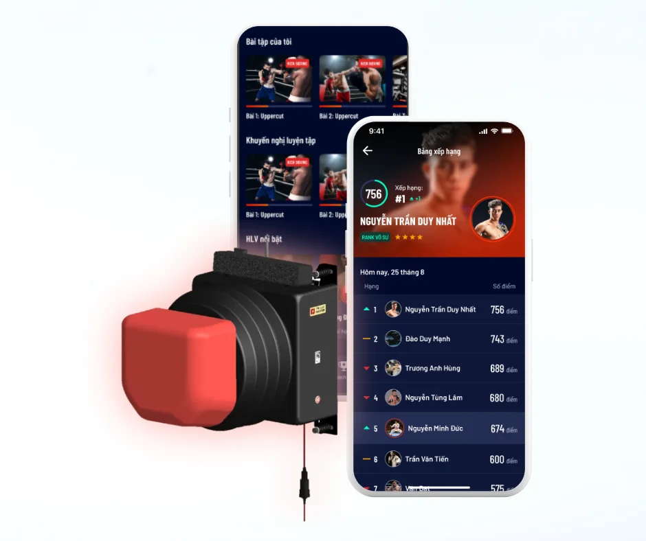 Smart Boxing Training Machine with AI Assistant, Accurate Punch Force, Music-Driven Workouts for Martial Arts, Home, Gym