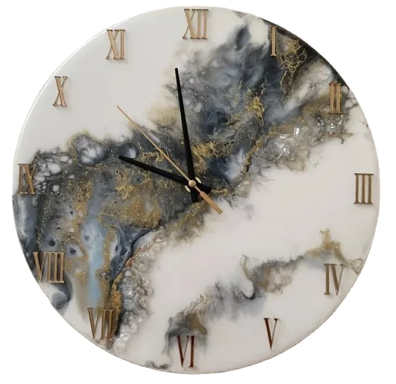 New Elegant Home and Personal Design Handmade Epoxy Resin Wall Clocks for Sale in Bulk BY N M CRAFT