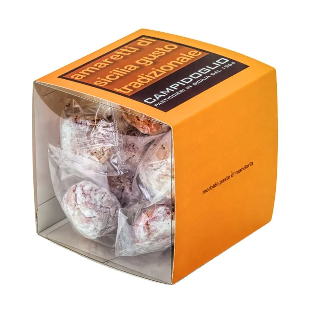 Italian Amaretti Bicuits  di Sicilia with almonds in box 480g 16pcsXbox for export
