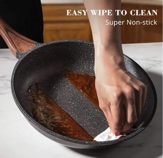 High quality best price kitchenware nonstick aluminium convenient cooking pan cookware frying pan