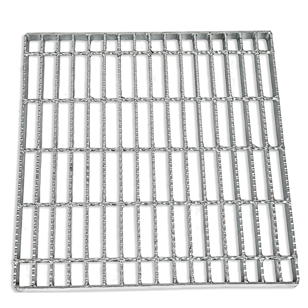 Metal building customizable pedestrian walkway serrated drainage grating cover Toothed carbon steel galvanized steel grating