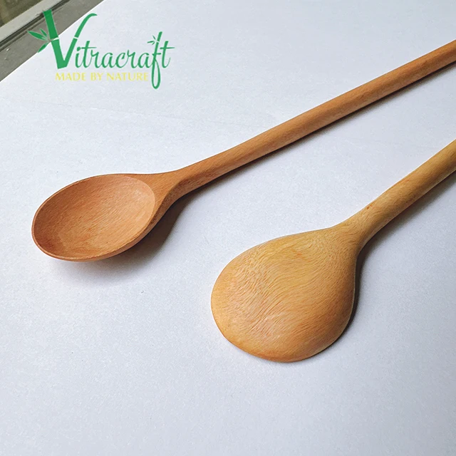 Handmade long-handled wooden spoon Spoons for serving food and drinks A gift from nature Size 20cm