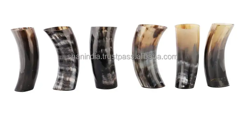 High quality hand finished natural Viking Drinking horn Beer Glass