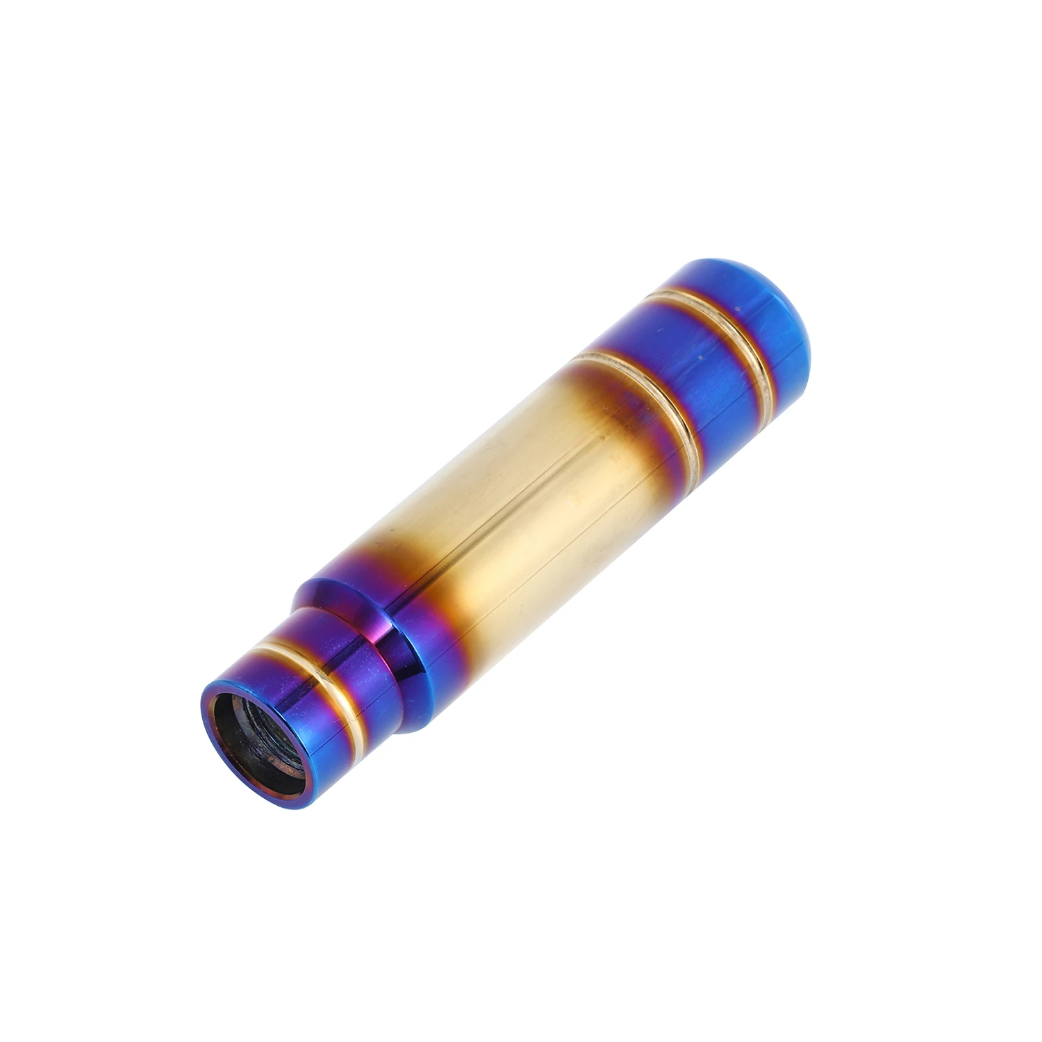 Universal Car Gold Aluminum Burnt Blue Style 18cm Shift Knob Shifter Lever Head