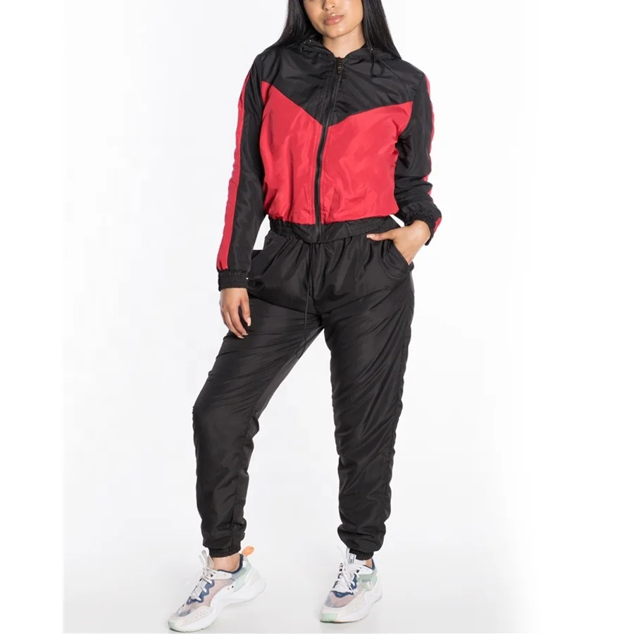 Hot Sale Wholesale Plain Waterproof Windbreaker Brand Jogging Sport Reflective Tracksuits Women