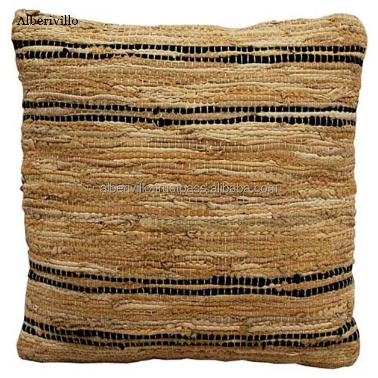 Indian Bohemian Cushion Covers for Outdoor Fringe Pattern Floor Cushions Moroccan 100% Cotton Pillow Case