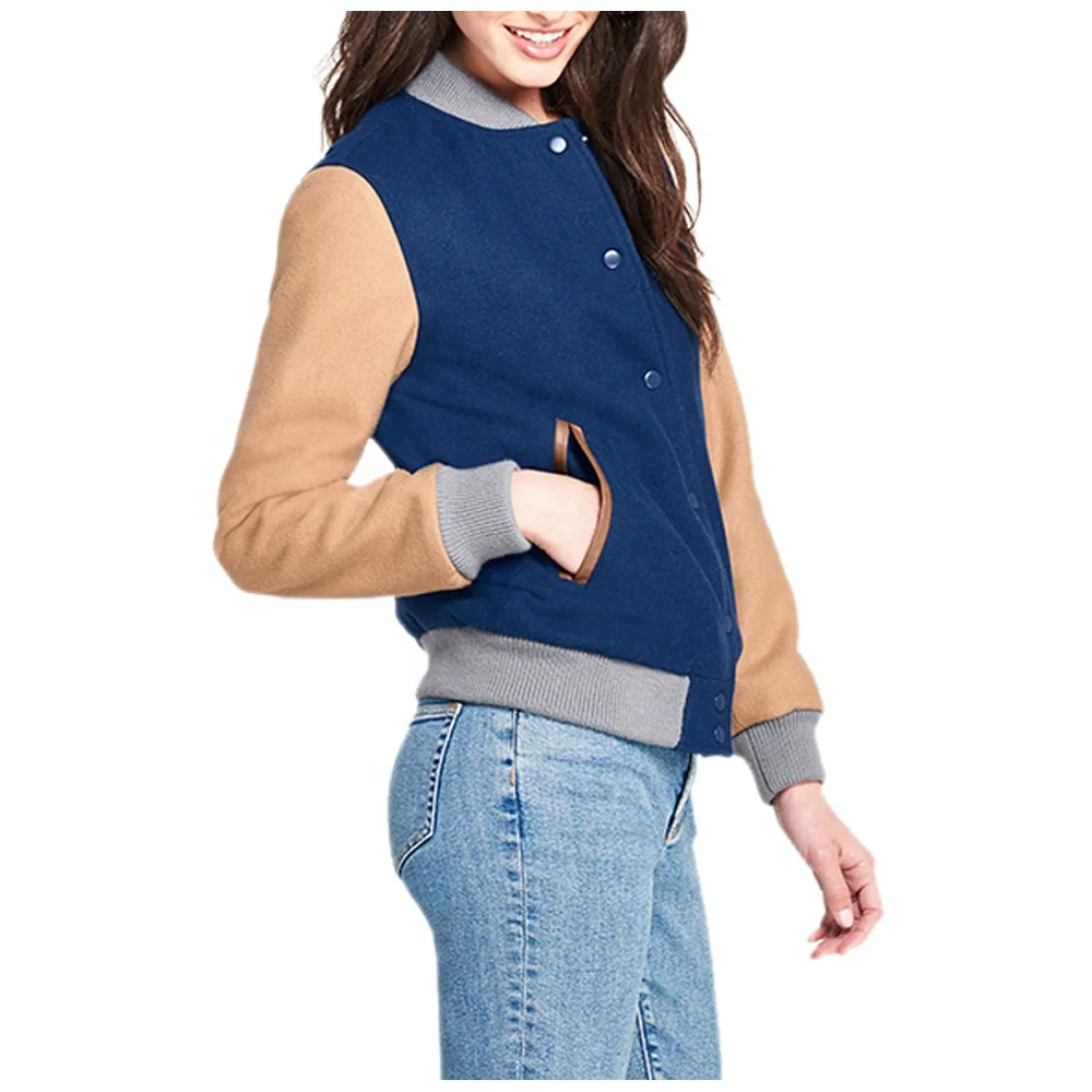 New Trend 2024 Fashion High Quality Custom Made Letterman Jacket Casual Clothing  Girls Youth Ladies Baseball Jackets For Women