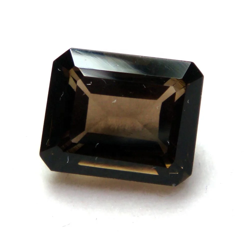 Высококачественный Ограненный восьмиугольный дымчатый кварц класса ААА незакрепленный камень для серебряного кольца на палец