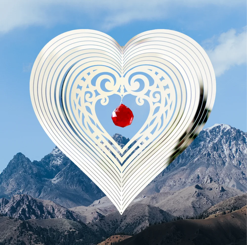 Large Kinetic Wind Spinner - Durable Outdoor Metal Windmill, Garden Wind Spinner Decor,crystal suncatcher hanging