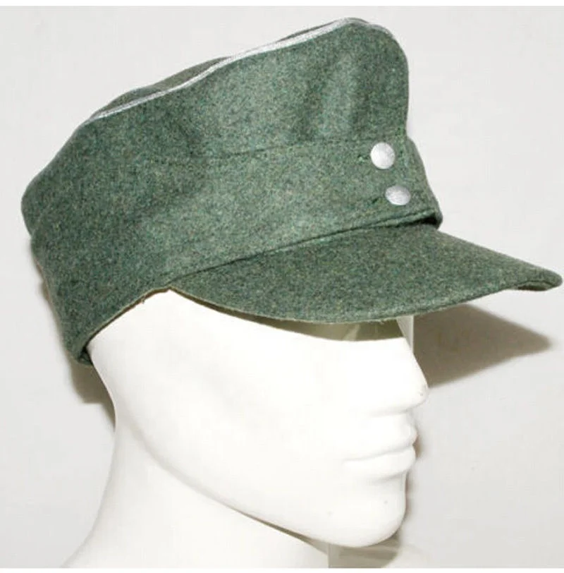 WWII German Officer M43 Field Wool Hat German Military Hat ww2 German Visor Hat Vailabe in Pure Cotton and Easy to wear