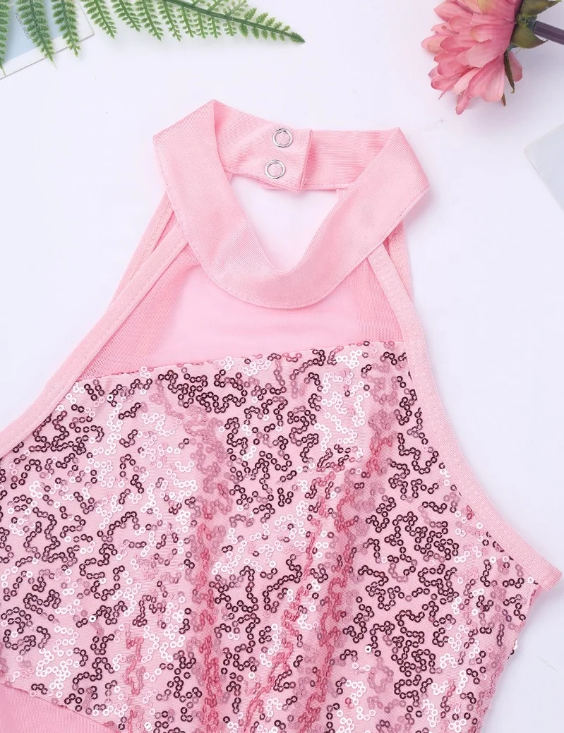 6-14 Kids Dancewear Manufacturer Girls Stage Dance Performance Wear Modern Contemporary Ballroom Lyrical Dance Costumes Dresses